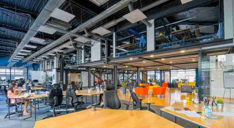 Open space and mezzanine at Work&Share Tintyava, Sofia