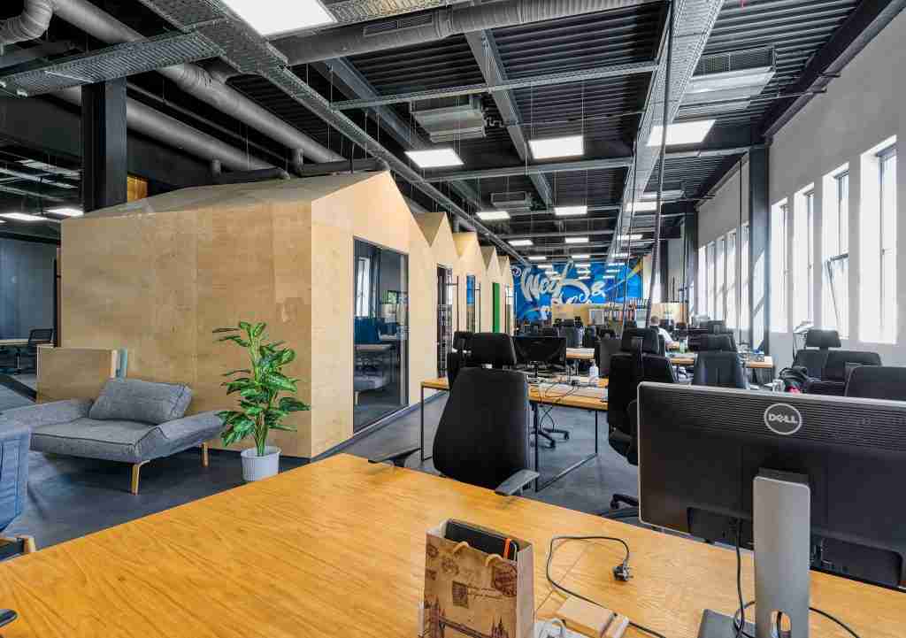 Quiet open workspace at Work&Share Tintyava, Sofia